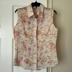 FLORAL SLEEVELESS TOP